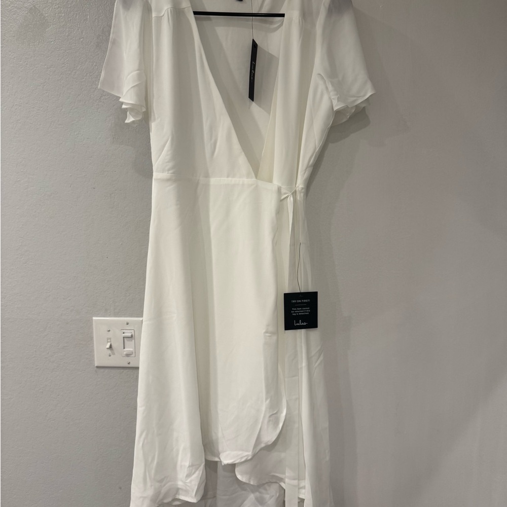 Lulu's Chic White High Low Dress